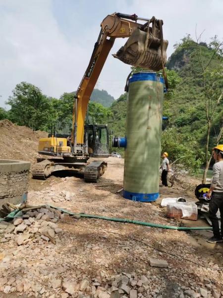 贺州地区雅安芦山一体化提升泵施工现场